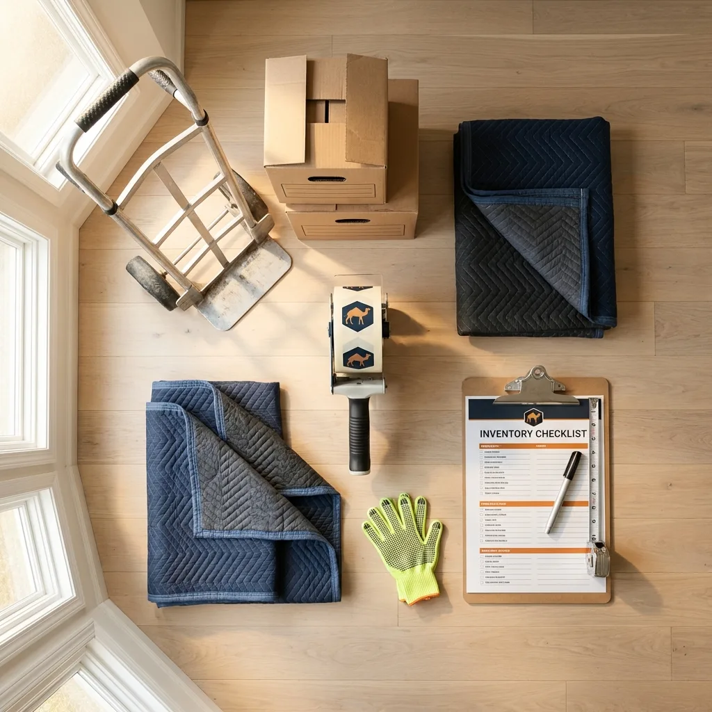 Professional moving supplies and packing materials layout for Wahoo residential relocations